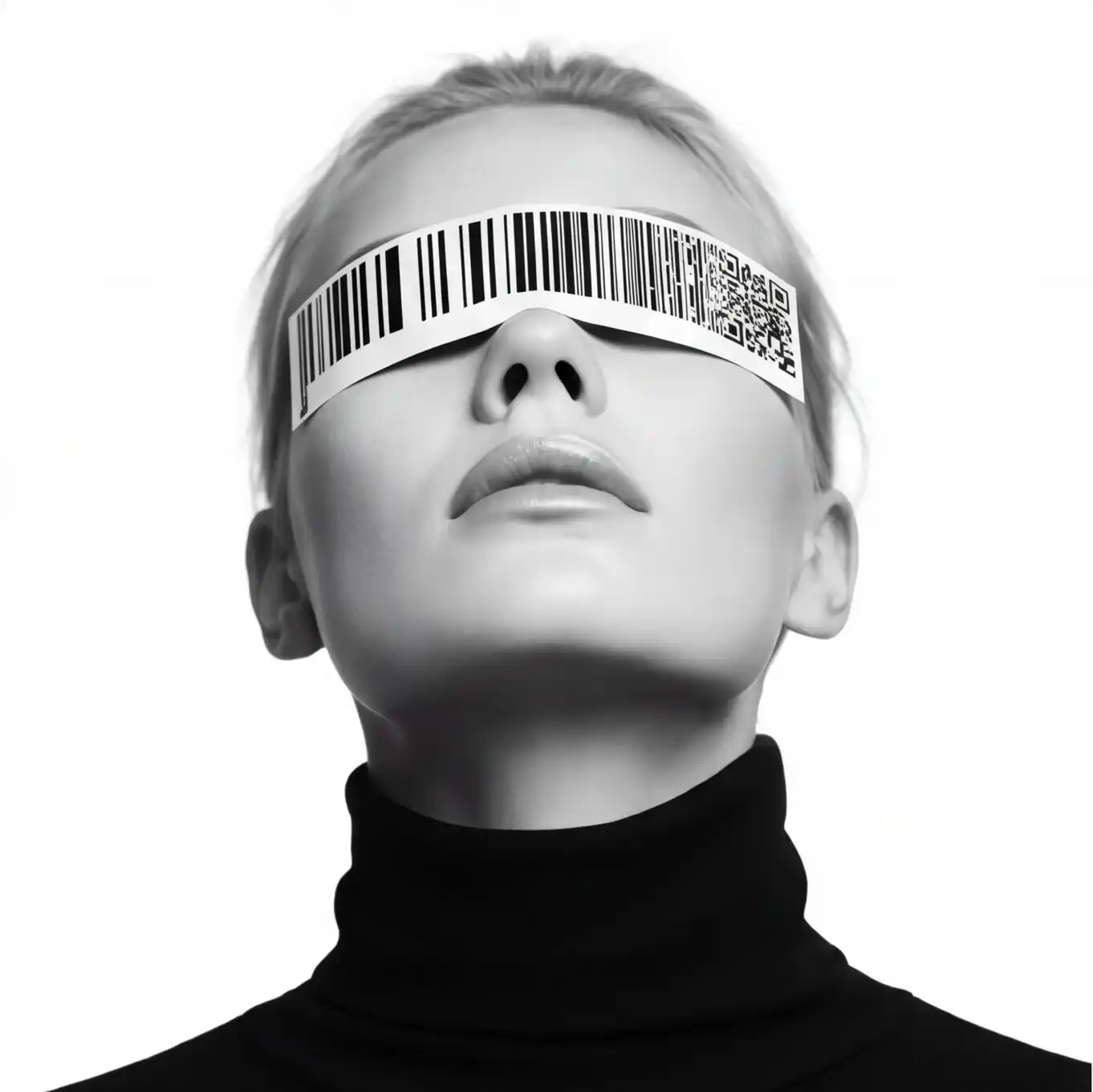 Gros plan sur un QR code et un code-barres imprimés, supports du passeport numérique produit